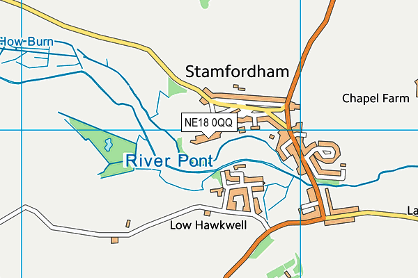 NE18 0QQ map - OS VectorMap District (Ordnance Survey) NE18 0QQ map - OS VectorMap District (Ordnance Survey)