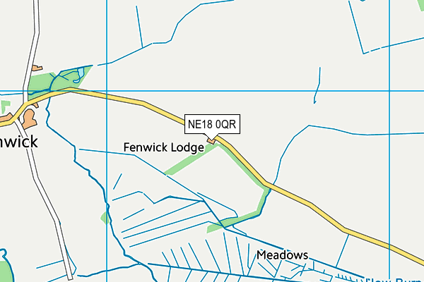 NE18 0QR map - OS VectorMap District (Ordnance Survey)