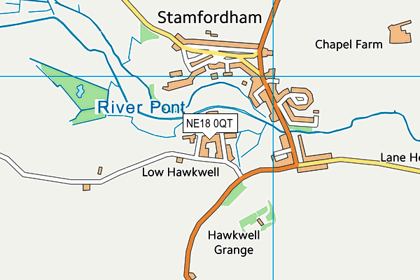 NE18 0QT map - OS VectorMap District (Ordnance Survey)