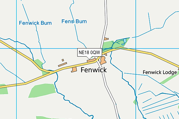 NE18 0QW map - OS VectorMap District (Ordnance Survey) NE18 0QW map - OS VectorMap District (Ordnance Survey)