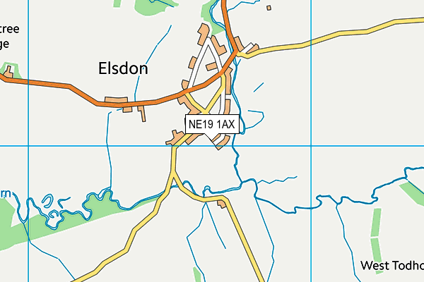 NE19 1AX map - OS VectorMap District (Ordnance Survey) NE19 1AX map - OS VectorMap District (Ordnance Survey)