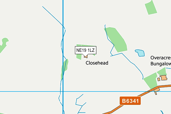 NE19 1LZ map - OS VectorMap District (Ordnance Survey) NE19 1LZ map - OS VectorMap District (Ordnance Survey)