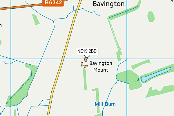 NE19 2BD map - OS VectorMap District (Ordnance Survey) NE19 2BD map - OS VectorMap District (Ordnance Survey)