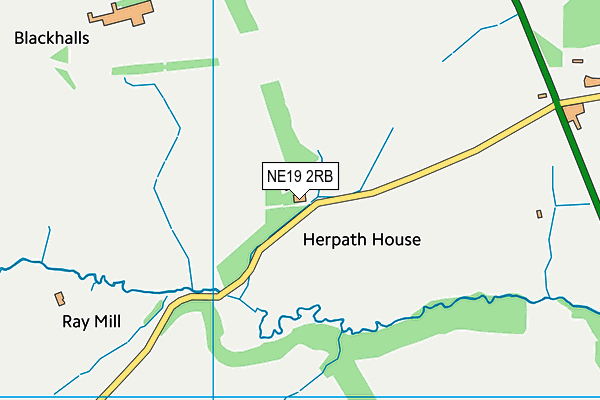NE19 2RB map - OS VectorMap District (Ordnance Survey) NE19 2RB map - OS VectorMap District (Ordnance Survey)