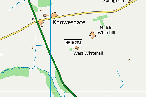 NE19 2SJ map - OS VectorMap District (Ordnance Survey) NE19 2SJ map - OS VectorMap District (Ordnance Survey)