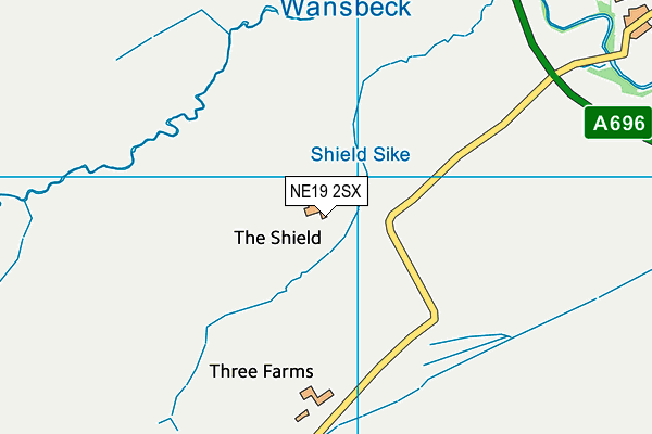 NE19 2SX map - OS VectorMap District (Ordnance Survey) NE19 2SX map - OS VectorMap District (Ordnance Survey)