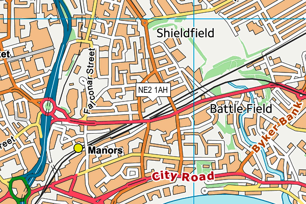 NE2 1AH map - OS VectorMap District (Ordnance Survey) NE2 1AH map - OS VectorMap District (Ordnance Survey)