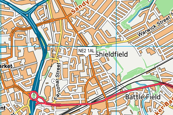 NE2 1AL map - OS VectorMap District (Ordnance Survey) NE2 1AL map - OS VectorMap District (Ordnance Survey)