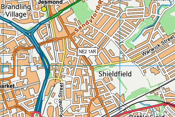 NE2 1AR map - OS VectorMap District (Ordnance Survey) NE2 1AR map - OS VectorMap District (Ordnance Survey)