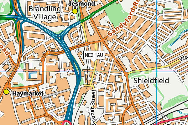 NE2 1AU map - OS VectorMap District (Ordnance Survey) NE2 1AU map - OS VectorMap District (Ordnance Survey)