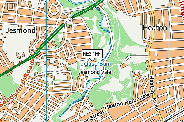 NE2 1HF map - OS VectorMap District (Ordnance Survey) NE2 1HF map - OS VectorMap District (Ordnance Survey)