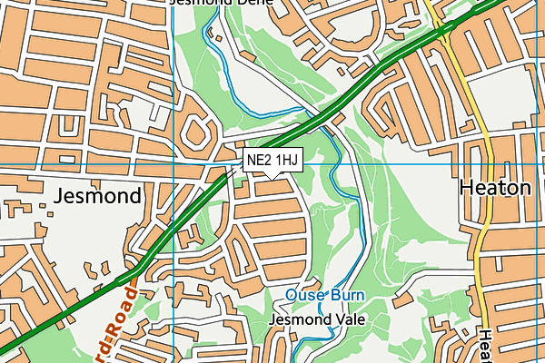 NE2 1HJ map - OS VectorMap District (Ordnance Survey) NE2 1HJ map - OS VectorMap District (Ordnance Survey)