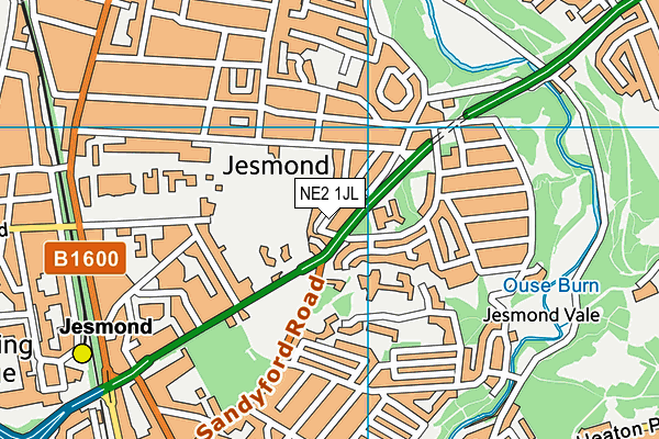 NE2 1JL map - OS VectorMap District (Ordnance Survey) NE2 1JL map - OS VectorMap District (Ordnance Survey)