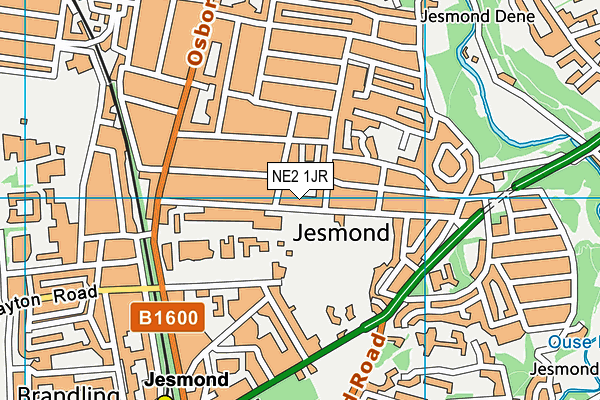 NE2 1JR map - OS VectorMap District (Ordnance Survey)