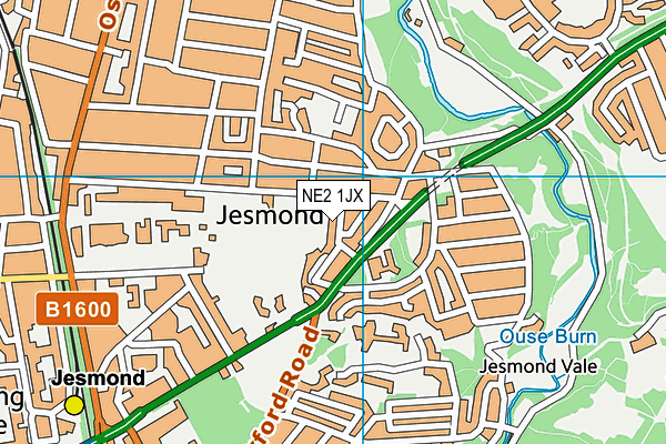 NE2 1JX map - OS VectorMap District (Ordnance Survey) NE2 1JX map - OS VectorMap District (Ordnance Survey)