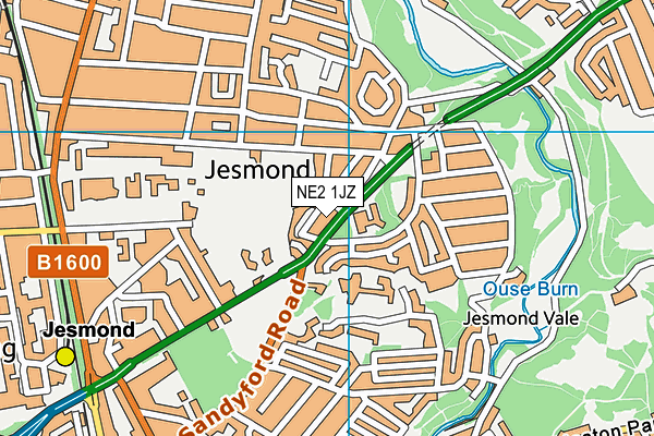 NE2 1JZ map - OS VectorMap District (Ordnance Survey) NE2 1JZ map - OS VectorMap District (Ordnance Survey)