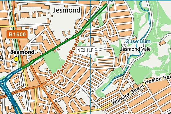 NE2 1LF map - OS VectorMap District (Ordnance Survey) NE2 1LF map - OS VectorMap District (Ordnance Survey)