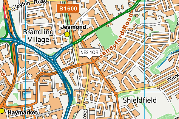NE2 1QR map - OS VectorMap District (Ordnance Survey) NE2 1QR map - OS VectorMap District (Ordnance Survey)