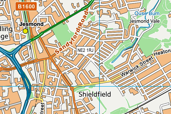 NE2 1RJ map - OS VectorMap District (Ordnance Survey) NE2 1RJ map - OS VectorMap District (Ordnance Survey)