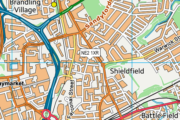 NE2 1XR map - OS VectorMap District (Ordnance Survey) NE2 1XR map - OS VectorMap District (Ordnance Survey)