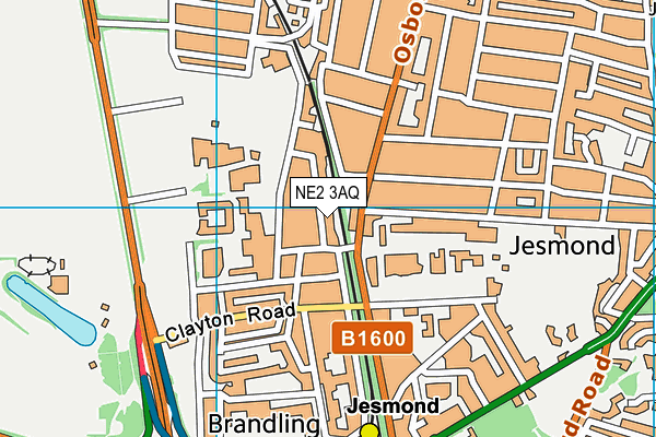 NE2 3AQ map - OS VectorMap District (Ordnance Survey) NE2 3AQ map - OS VectorMap District (Ordnance Survey)