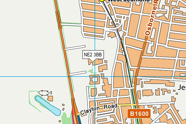 NE2 3BB map - OS VectorMap District (Ordnance Survey) NE2 3BB map - OS VectorMap District (Ordnance Survey)