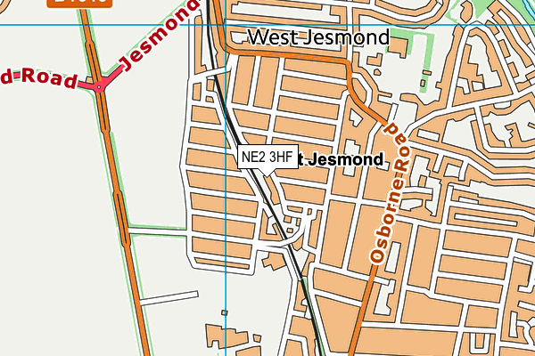 NE2 3HF map - OS VectorMap District (Ordnance Survey) NE2 3HF map - OS VectorMap District (Ordnance Survey)