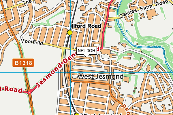 NE2 3QH map - OS VectorMap District (Ordnance Survey) NE2 3QH map - OS VectorMap District (Ordnance Survey)