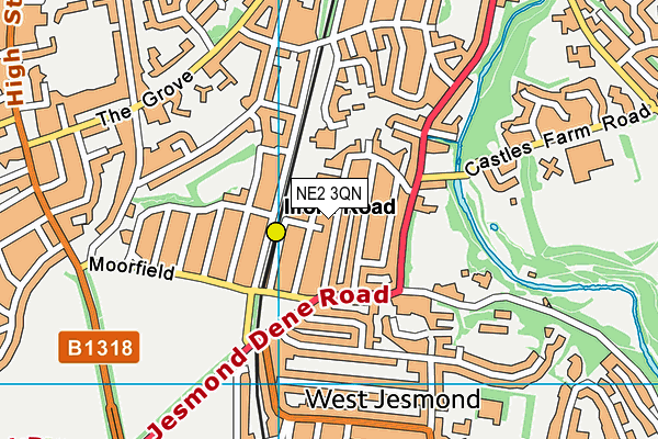NE2 3QN map - OS VectorMap District (Ordnance Survey) NE2 3QN map - OS VectorMap District (Ordnance Survey)