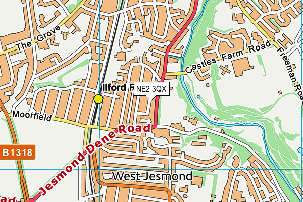 NE2 3QX map - OS VectorMap District (Ordnance Survey) NE2 3QX map - OS VectorMap District (Ordnance Survey)