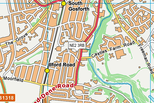 NE2 3RB map - OS VectorMap District (Ordnance Survey) NE2 3RB map - OS VectorMap District (Ordnance Survey)