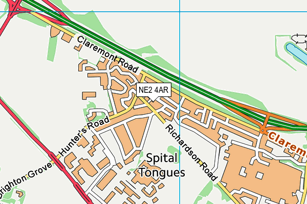NE2 4AR map - OS VectorMap District (Ordnance Survey) NE2 4AR map - OS VectorMap District (Ordnance Survey)