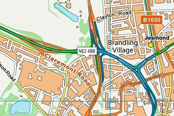 NE2 4BB map - OS VectorMap District (Ordnance Survey) NE2 4BB map - OS VectorMap District (Ordnance Survey)