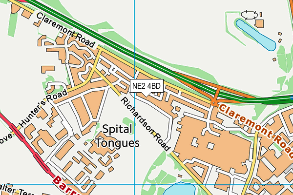 NE2 4BD map - OS VectorMap District (Ordnance Survey) NE2 4BD map - OS VectorMap District (Ordnance Survey)