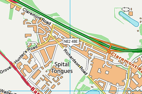 NE2 4BE map - OS VectorMap District (Ordnance Survey) NE2 4BE map - OS VectorMap District (Ordnance Survey)