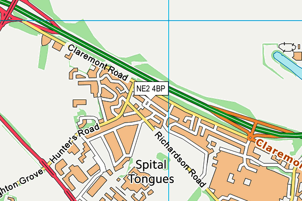 NE2 4BP map - OS VectorMap District (Ordnance Survey) NE2 4BP map - OS VectorMap District (Ordnance Survey)