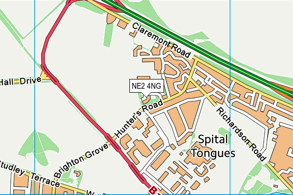 NE2 4NG map - OS VectorMap District (Ordnance Survey) NE2 4NG map - OS VectorMap District (Ordnance Survey)