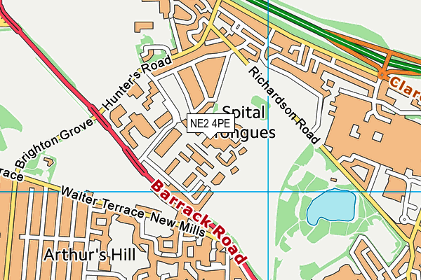 NE2 4PE map - OS VectorMap District (Ordnance Survey) NE2 4PE map - OS VectorMap District (Ordnance Survey)