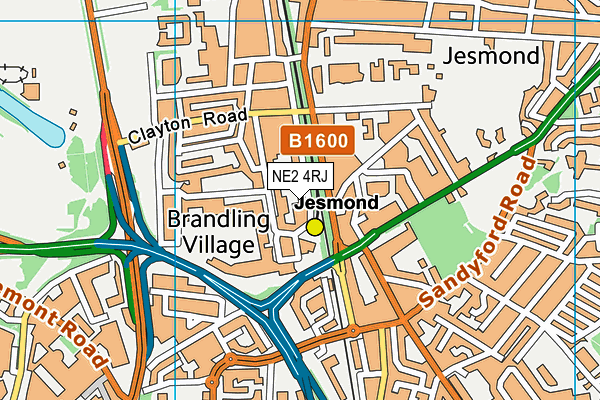 NE2 4RJ map - OS VectorMap District (Ordnance Survey) NE2 4RJ map - OS VectorMap District (Ordnance Survey)