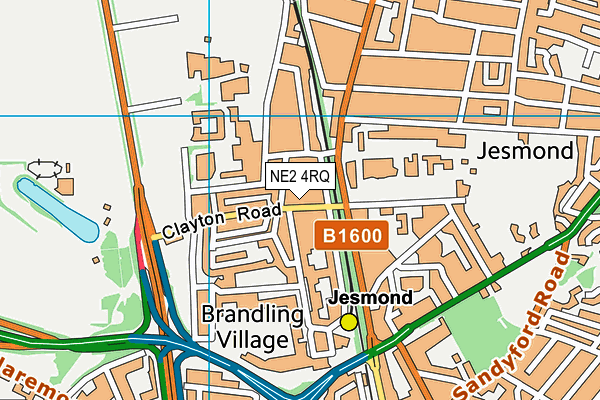 NE2 4RQ map - OS VectorMap District (Ordnance Survey) NE2 4RQ map - OS VectorMap District (Ordnance Survey)
