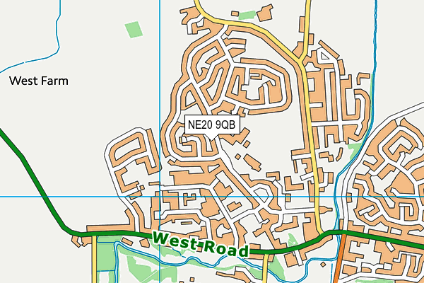NE20 9QB map - OS VectorMap District (Ordnance Survey) NE20 9QB map - OS VectorMap District (Ordnance Survey)