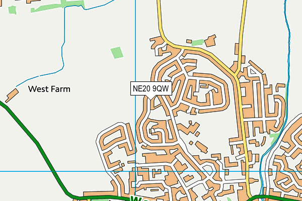 NE20 9QW map - OS VectorMap District (Ordnance Survey) NE20 9QW map - OS VectorMap District (Ordnance Survey)