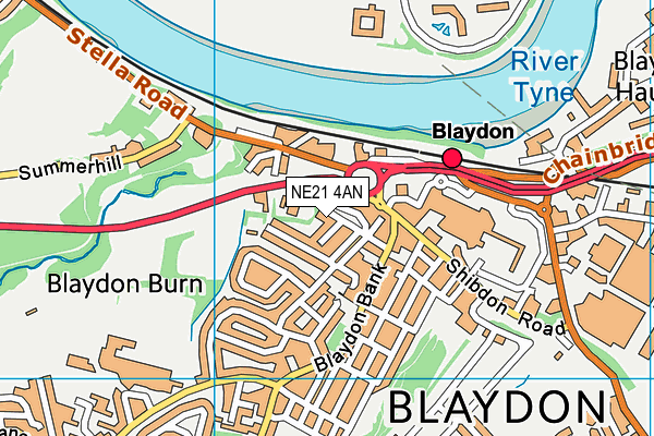 NE21 4AN map - OS VectorMap District (Ordnance Survey)