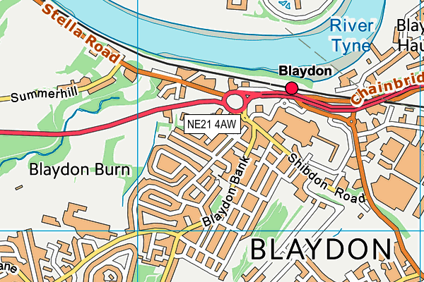 NE21 4AW map - OS VectorMap District (Ordnance Survey) NE21 4AW map - OS VectorMap District (Ordnance Survey)