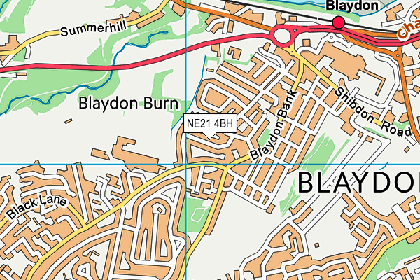 NE21 4BH map - OS VectorMap District (Ordnance Survey) NE21 4BH map - OS VectorMap District (Ordnance Survey)