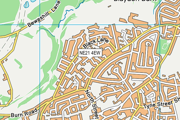 NE21 4EW map - OS VectorMap District (Ordnance Survey) NE21 4EW map - OS VectorMap District (Ordnance Survey)
