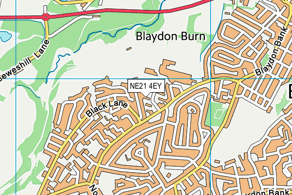 NE21 4EY map - OS VectorMap District (Ordnance Survey) NE21 4EY map - OS VectorMap District (Ordnance Survey)