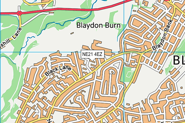 NE21 4EZ map - OS VectorMap District (Ordnance Survey)