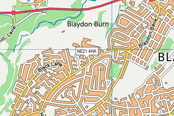 NE21 4HA map - OS VectorMap District (Ordnance Survey)