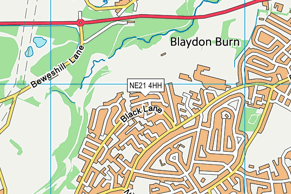 NE21 4HH map - OS VectorMap District (Ordnance Survey)